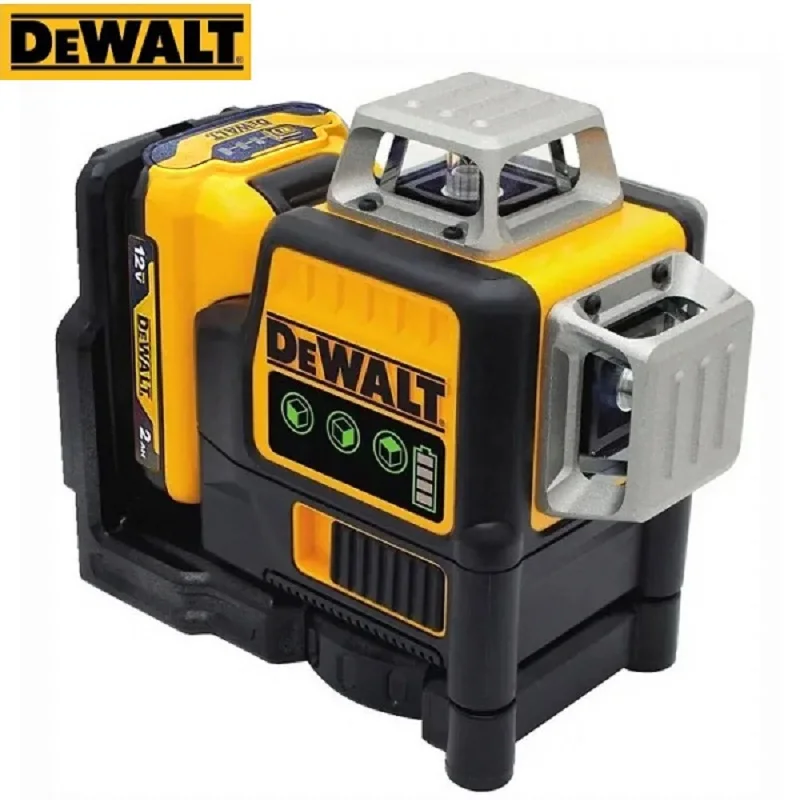 Dewalt-DW 089LG Niveau laser horizontal, outil de lumière verte, 3 côtés x 360, 12 lignes, compteur extérieur, batterie au lithium aste 12V