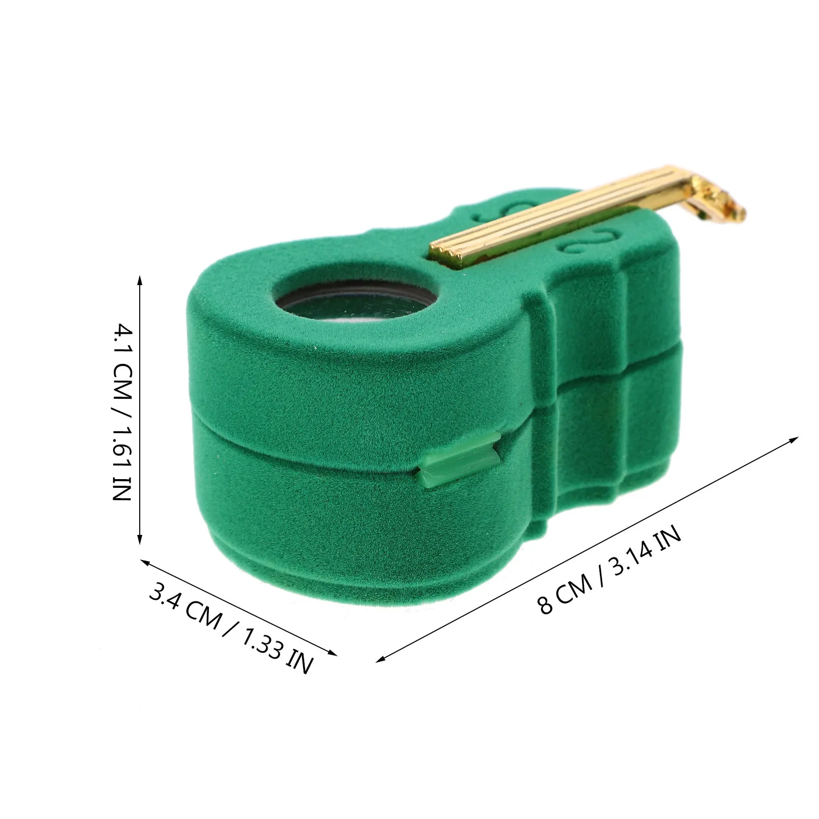 

2 Pcs Violin Ring Box Jewelry Case Organiser Earrings Display Jewellery Storage Stud Holder