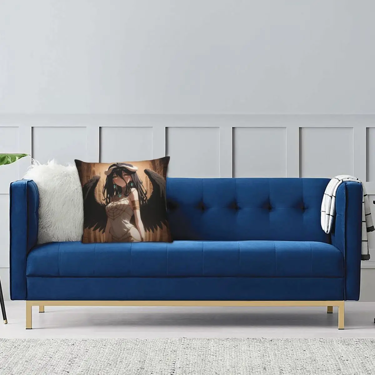 Anime Overlord Albedo Game Square Pillowcase Pillow Cover Cushion Zip Decorative Comfort Throw Pillow for Home Living Room