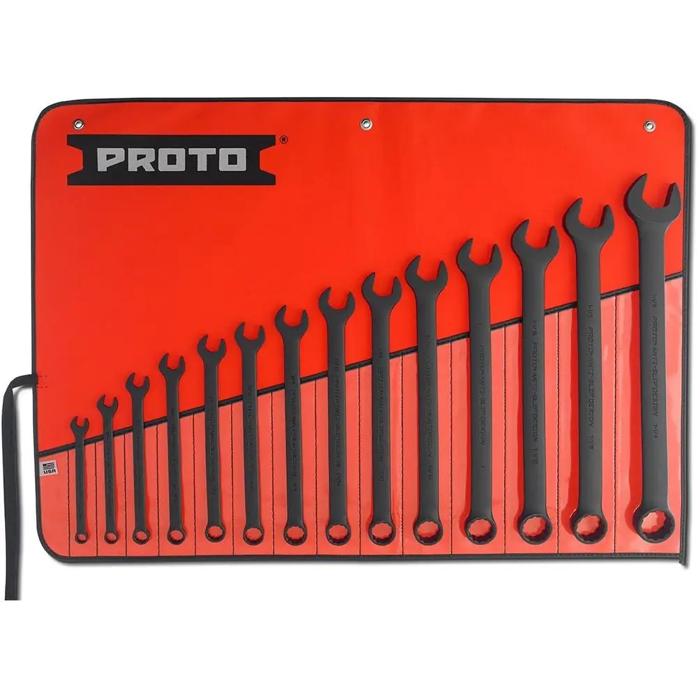 

14-Piece Black 12-Point Combination Wrench Set