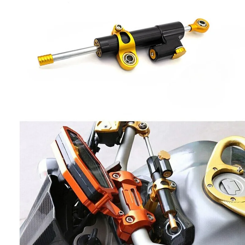 

CNC Motorcycle Steering Damper Stabilizer Linear Reversed Safe Control Universal For Kawasaki Suzuki Yamaha Honda Ducati