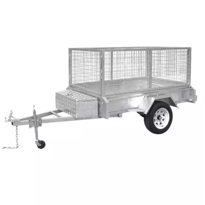 7 * 14 Dump Box  Customized Tilt Light Agricultural Single Axle Box Truck Trailer