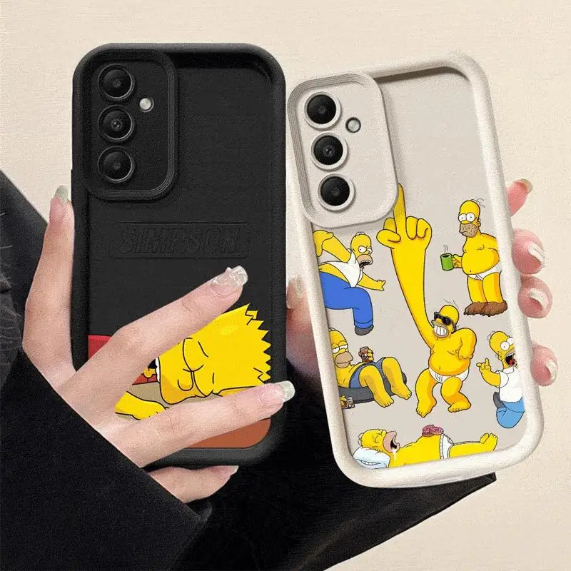 Case For Samsung A54 A52 A14 A53 A12 A13 A23 A71 A34 A51 A13 A33 A15 A32 A22 A55 A24 Silicone Phone Case Disney Funny Simpson