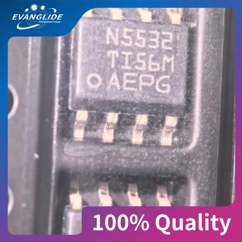 10 PCS/LOT N5532 mark NE5532D, NE5532DR, SOP-8 Dual operational amplifier low noise