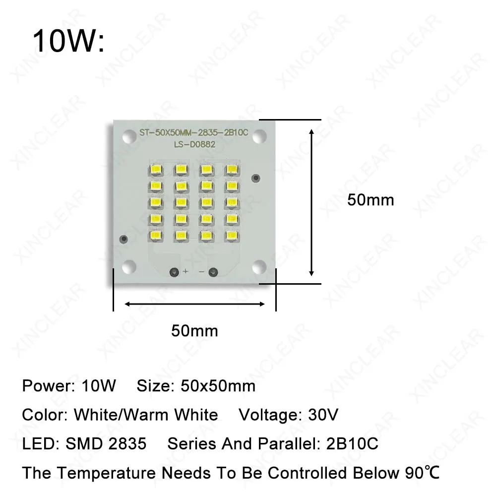 Imagem -03 - Potência Total Nova Produção Smd Cob 2835 Placa Pcb Led para Fonte de Luz Holofote Led 10w 20 30 50 100 150 200 100