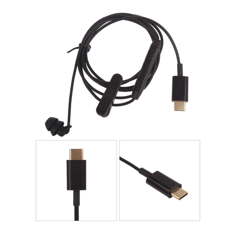 USB Type Corded Headset With Noise Canceling Mic One-Ear Telephone Clear Call Single Sided Headphones for PC Computer