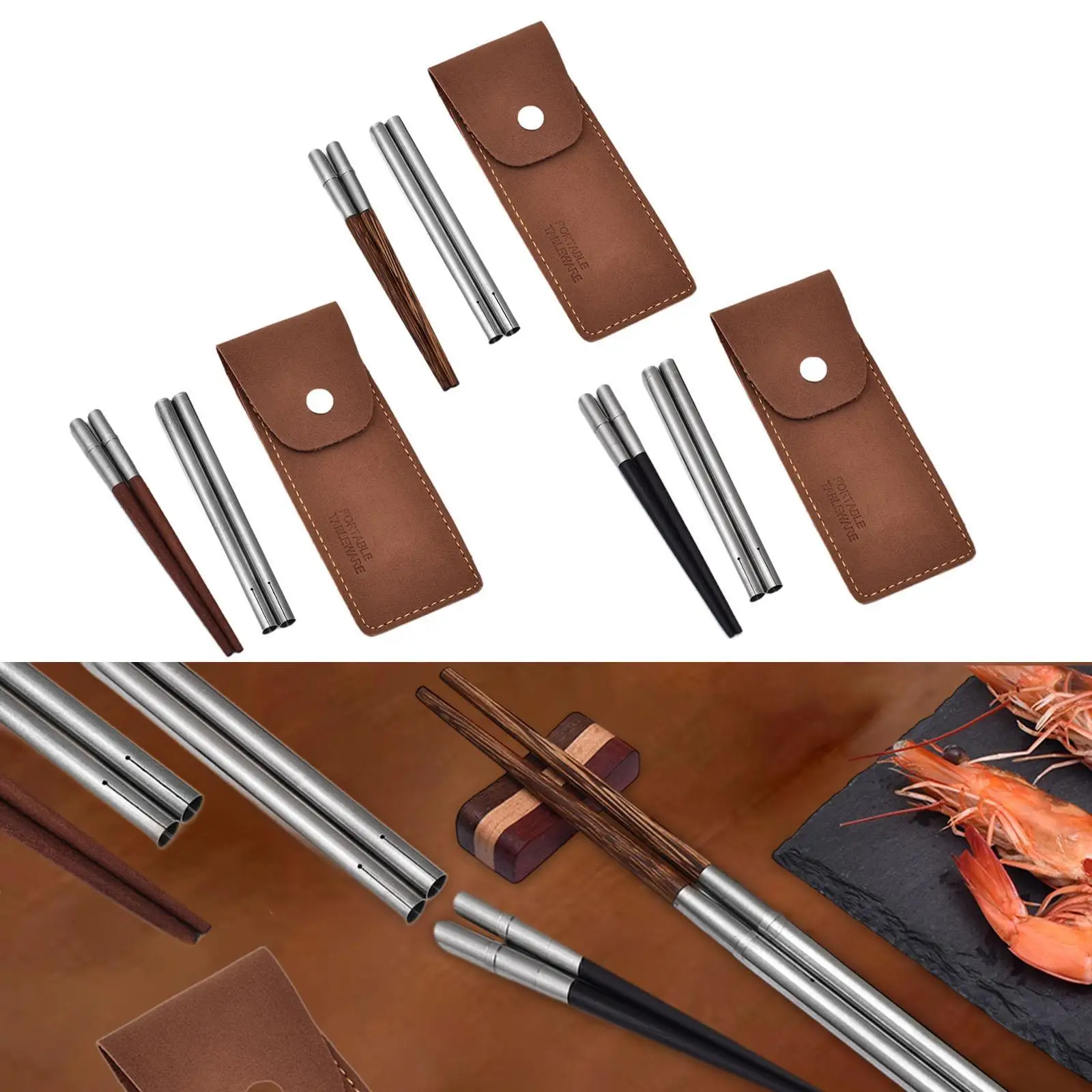 

Дорожные палочки для еды: многоразовые, складные, разборные, с чехлом для переноски, деревянные палочки для кемпинга, пикников, дома и офиса