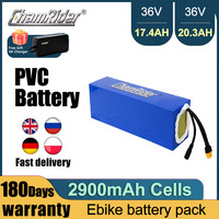 ChamRider 36V Ebike Battery 20AH 30A BMS 350W 500W 750W 18650 Cell Lithium Pack For Bike Bicycle Electric Scooter Free Charger