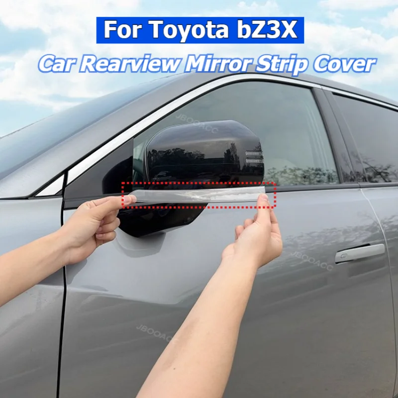 

Для Toyota bZ3X Защитная полоса заднего вида против царапин, декоративная наклейка, полоса для автомобильного зеркала, накладка, декоративная рамка, литье
