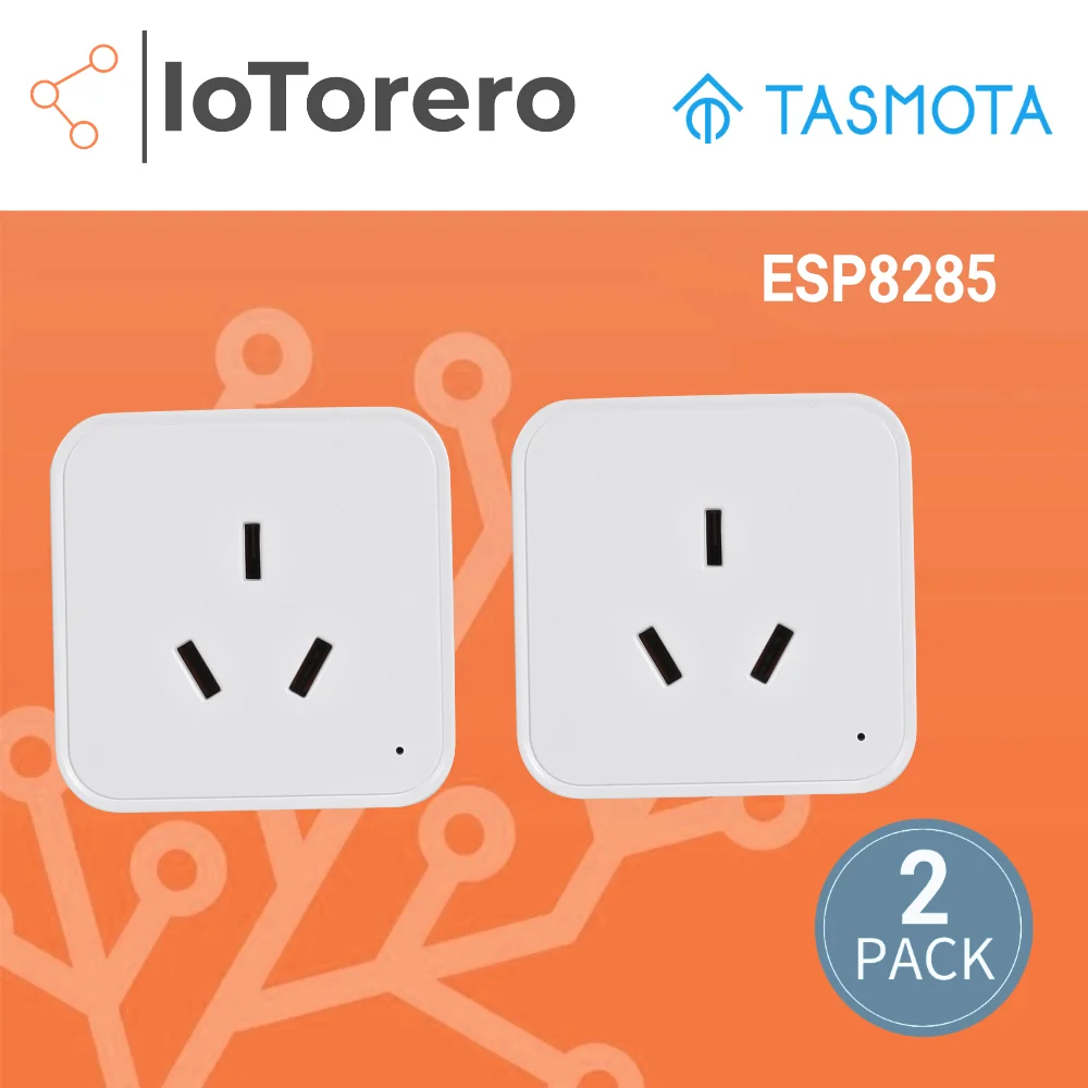 

IoTorero 2 PACK Tasmota MQTT ESP8285 AU Plug Consumption Monitoring 10A Works With Home Assistant