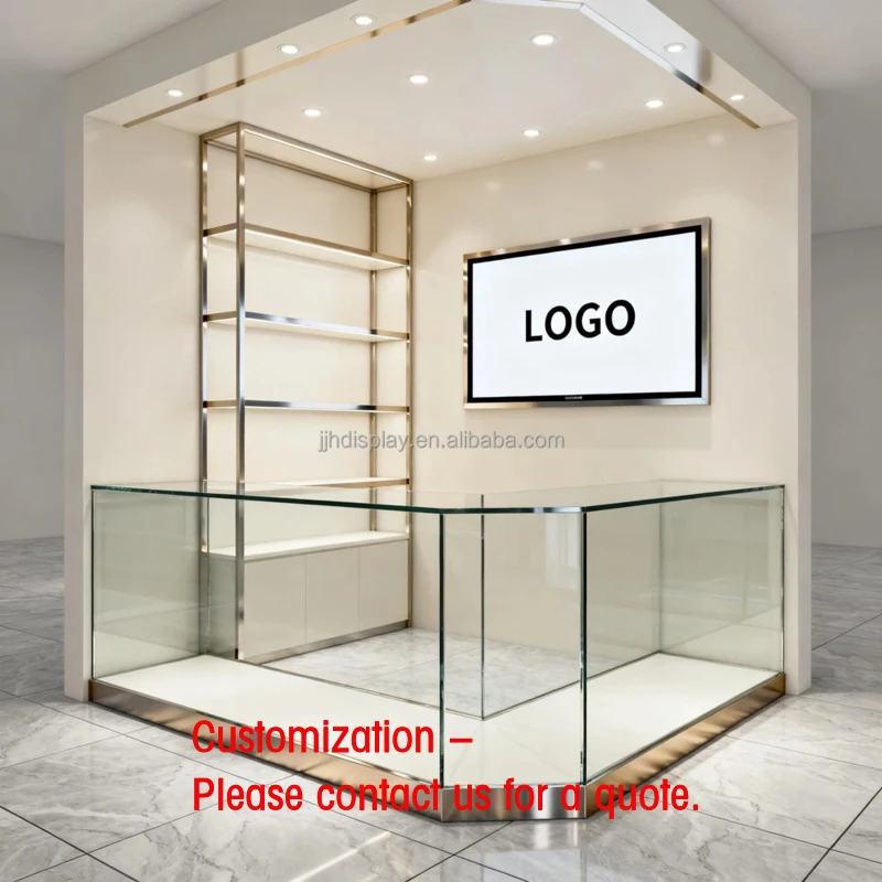 

custom.Custom Luxury Perfume Shop Display Cabinet Modern Glass Fragrance Decoration Perfume showcase and Cabinet with Led
