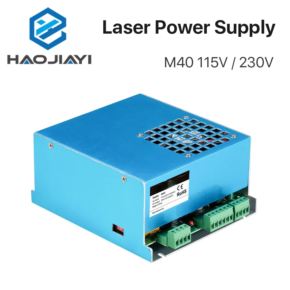 40W CO2 Laser Power Supply M-40 110V 220V for CO2 Laser Engraving Cutting Machine 35-50W MYJG