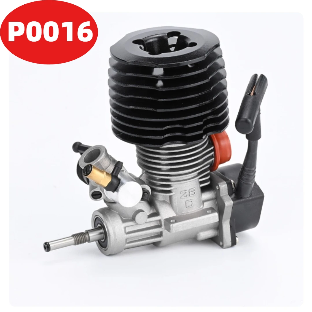 

P0016 SH28 4.57CC Methanol Car Engine 1/8 Scale Metal Engine Rear Exhaust Smoke Pull Start Remote Control Car Engine Model Toy