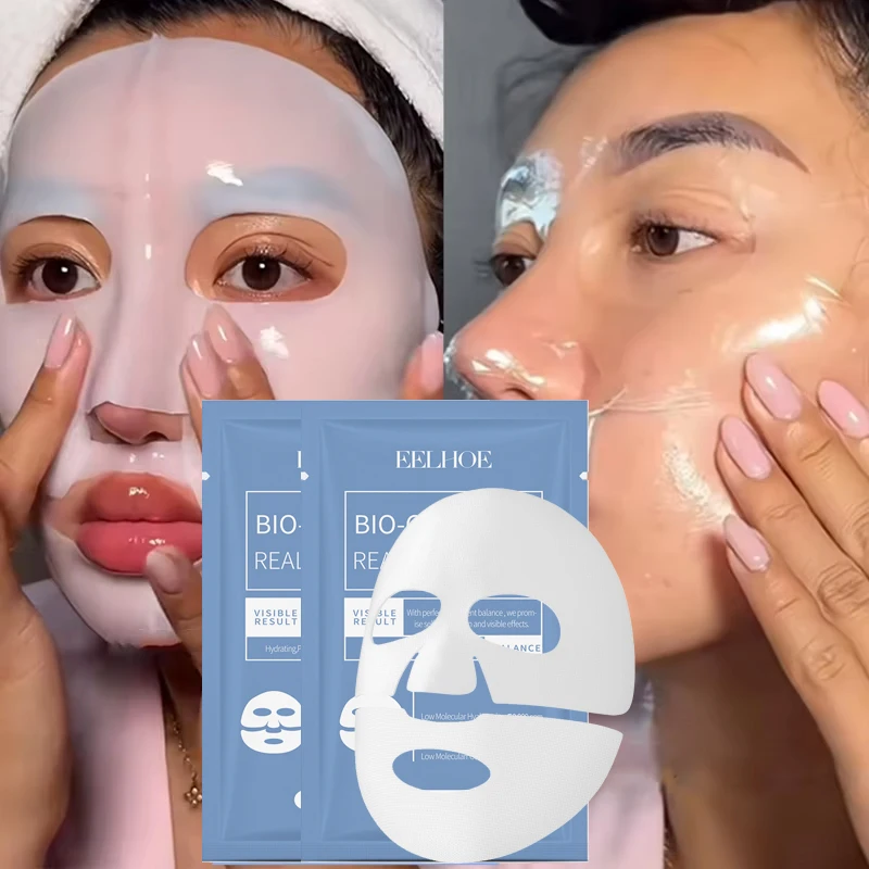 Kollagen Falten Entferner Gesichtsmaske Tiefe Feuchtigkeitsspendende Bleaching Lösliche Hydrogel Maske Glatt Erhellen Koreanische Hautpflege Kosmetik