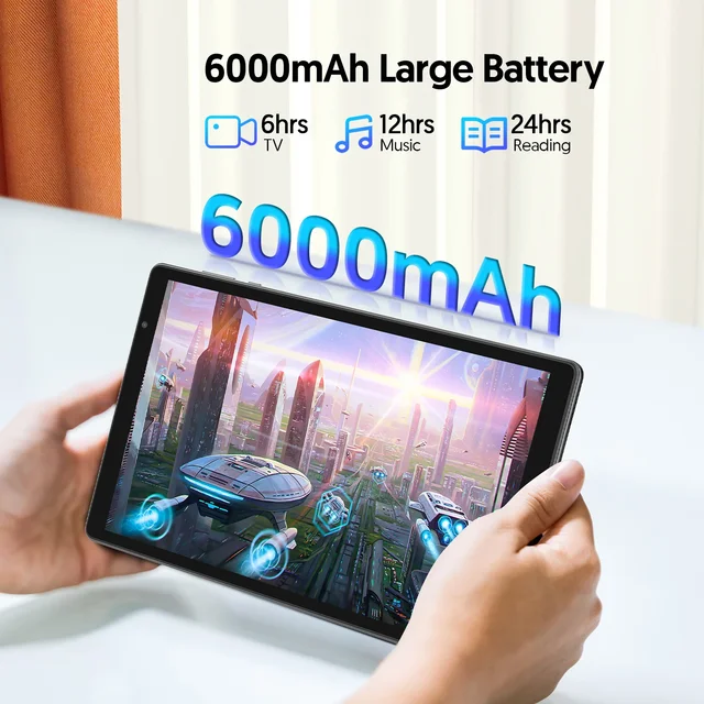 10-inch tablet, Android 14, quad-core processor, 4GB RAM (2GB+2GB expandable), 32GB storage, Wi-Fi, dual cameras, 6000mAh 6 10" Android 14 Tablet – Quad-Core, 4GB RAM (2GB + 2GB Expandable), 32GB Storage, 6000mAh, Dual Cameras – view 6