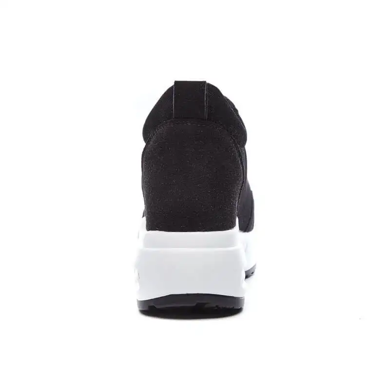 Large Women's Shoes 2023 Autumn and Winter New High Rise Shoes Thick Sole Casual Trend Matsuke Shoes