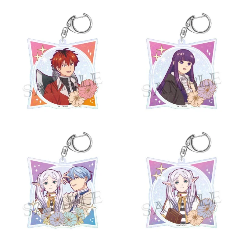 Anime Cute Frieren: Beyond Journey'S End Acrylic Keychain Car Pendant Gift Figure Key Ring  Christmas Desk Decor Plate Gift 6cm