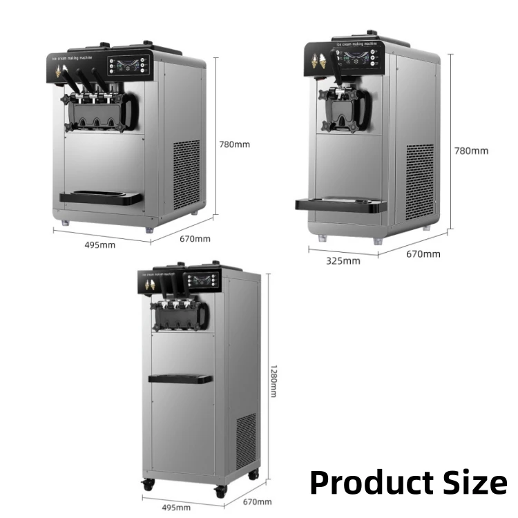 New Italian Ice Cream Machine Touch Screen New Ice Cream Machine Square Price Ice Cream Production Line Machine