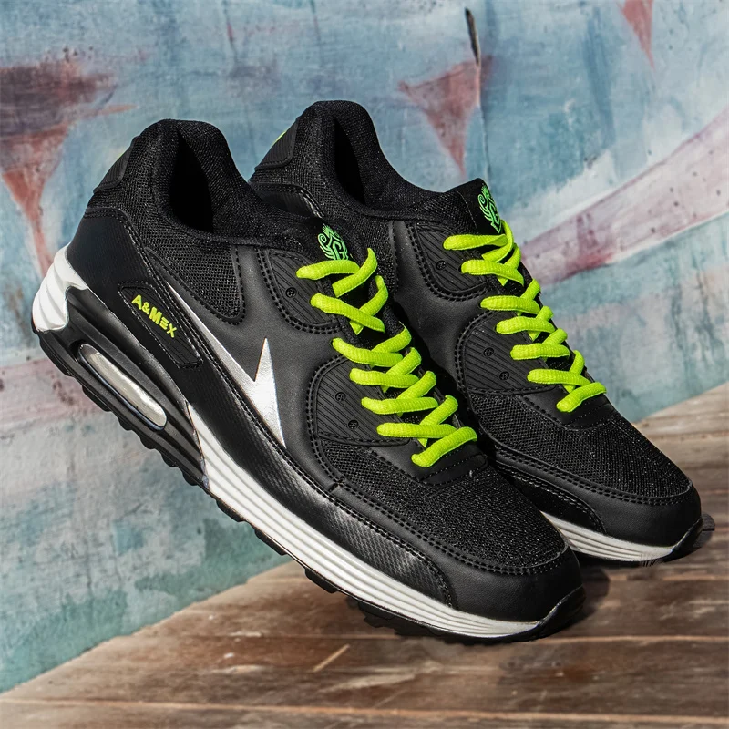 أحذية الجري الرجالية، أحذية رياضية بوسادة هوائية قابلة للتنفس، أحذية رياضية للتنس وكرة السلة #1