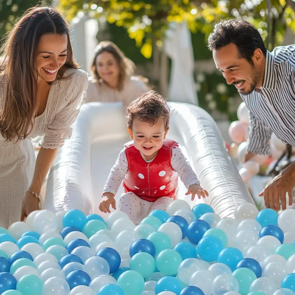 Ball Pit Balls Azul oscuro Azul Verde Blanco Claro 2,75 pulgadas 100 pelotas de juego Bolas de plástico para decoración de fiesta de parque infantil