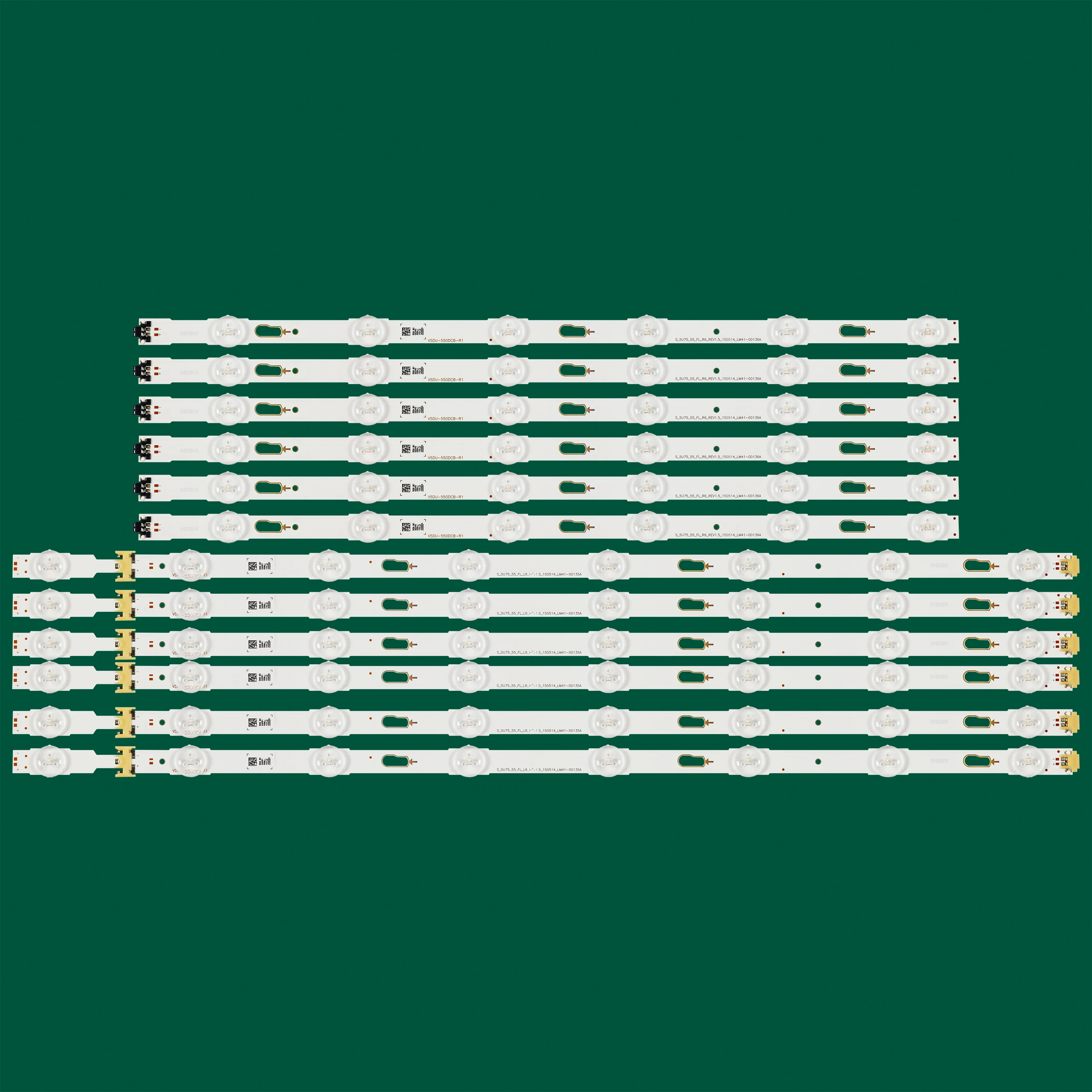 New Kit 12 PCS LED Backlight Strip For UE55MU6120K UE55KU6000K V5DU-550DCA-R1 V5DU-550DCB-R1 BN96-40099A BN96-40100A