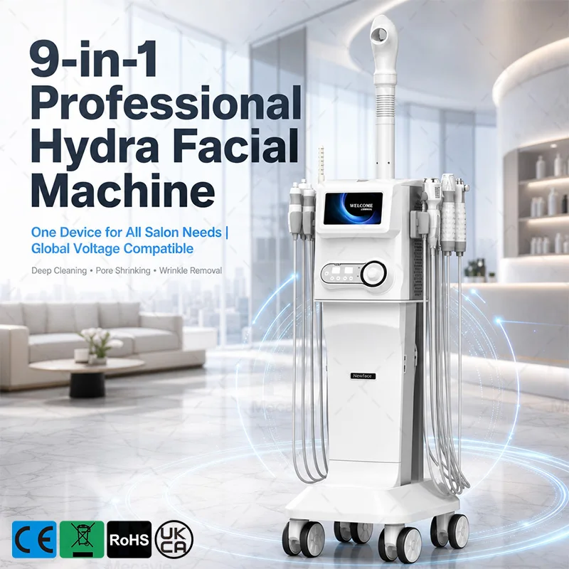 9 In 1 Hydro Dermabrasion Machine 7 Inch Touch Screen Deep Cleansing Hydration Skin Rejuvenation Facial Salon Beauty Equipment