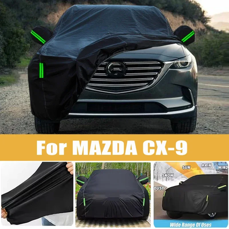 

For MAZDA CX-9 Full Car Cover Four Seasons Universal Outdoor Sun Anti UV Rain Snow Dust Protection Oxford Cloth Car Accessories