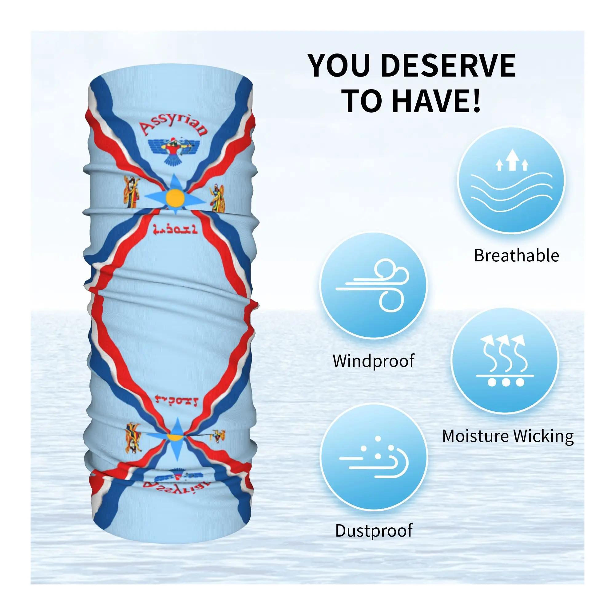 Бандана с флагом Suryoyo на заказ, гетры Сирии, ветрозащитный шарф для лица, чехол для женщин и мужчин, древняя повязка на голову, трубка, Балаклава