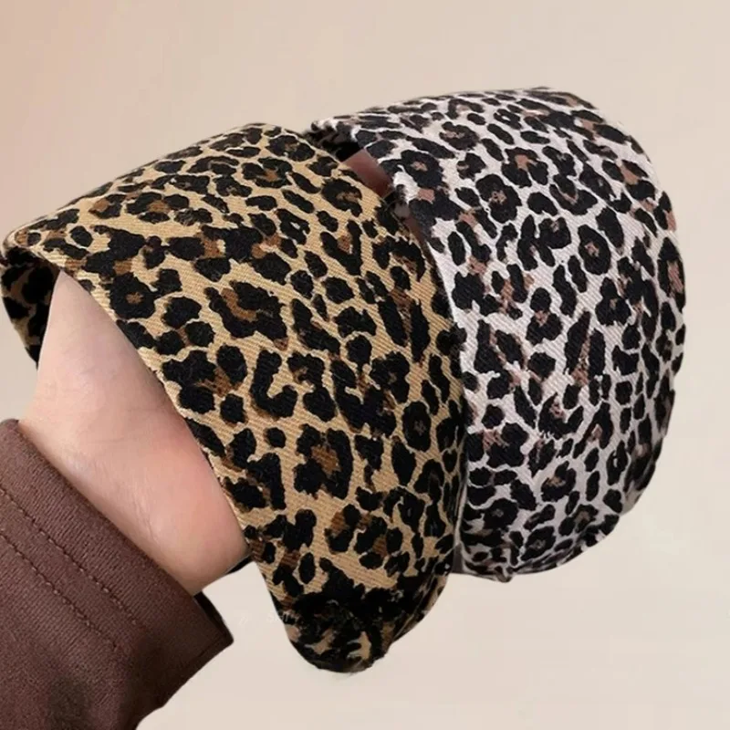 New Leopard Print Widen Headband For Women Sweet Hair Ornament Hairband HeadBand Hair Band Hoop Fashion Hair Accessories