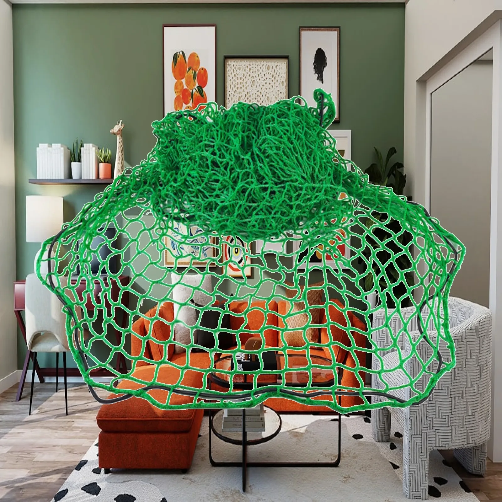 Universal Cargo Net 1.8x2.2 M Green Trip Luggage Sturdy Camping High Performance Universal Truck Bed Accessories Luggage Net