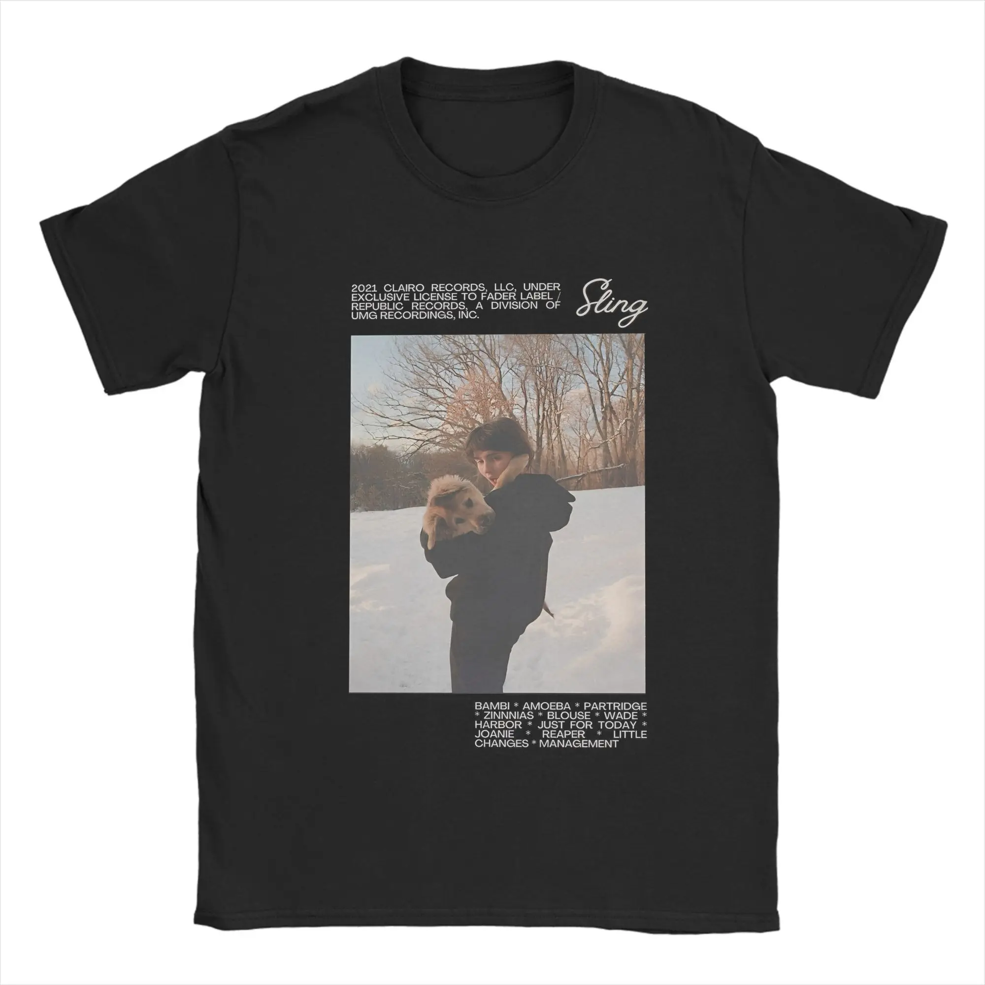 

Clairo American Tour T Shirts for Men 100% Cotton Funny T-Shirts Crew Neck Tees Short Sleeve Clothes Summer