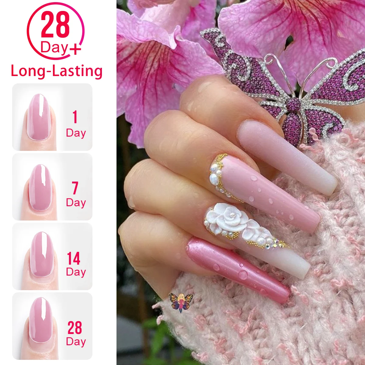 مجموعة أدوات أظافر أكريليك من Saviland مكونة من 3 ألوان وردية عارية شفافة مع أشكال فرشاة مجموعة أطباق دابن لملحقات الأظافر والتقليم