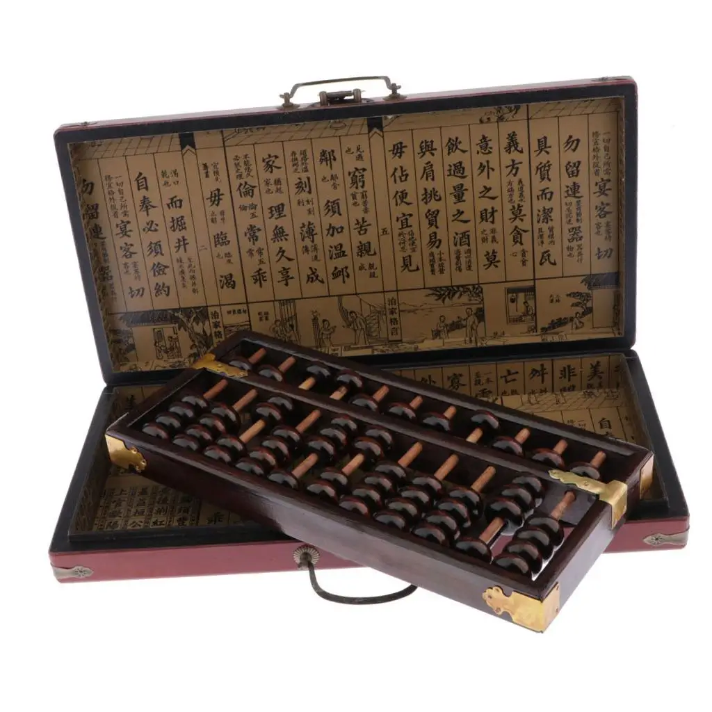 

Маленькие винтажные китайские деревянные счеты, арифметические 11-значные вычислительные инструменты