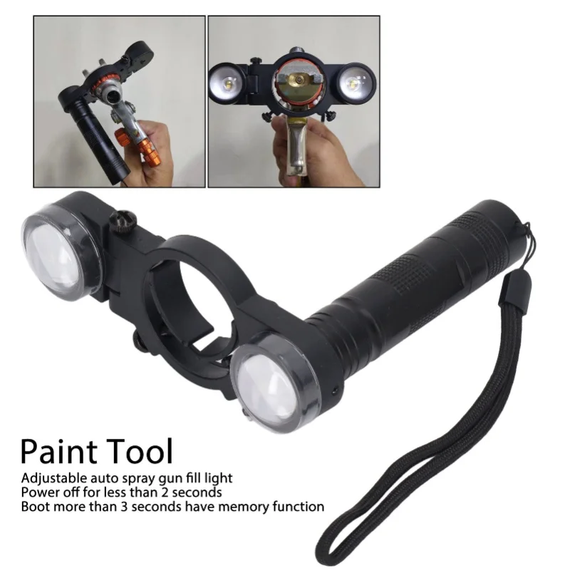 Spray Gun Fill Light Universal Adjustable Brightness Spray Paint Gun Lighting System For Automobile