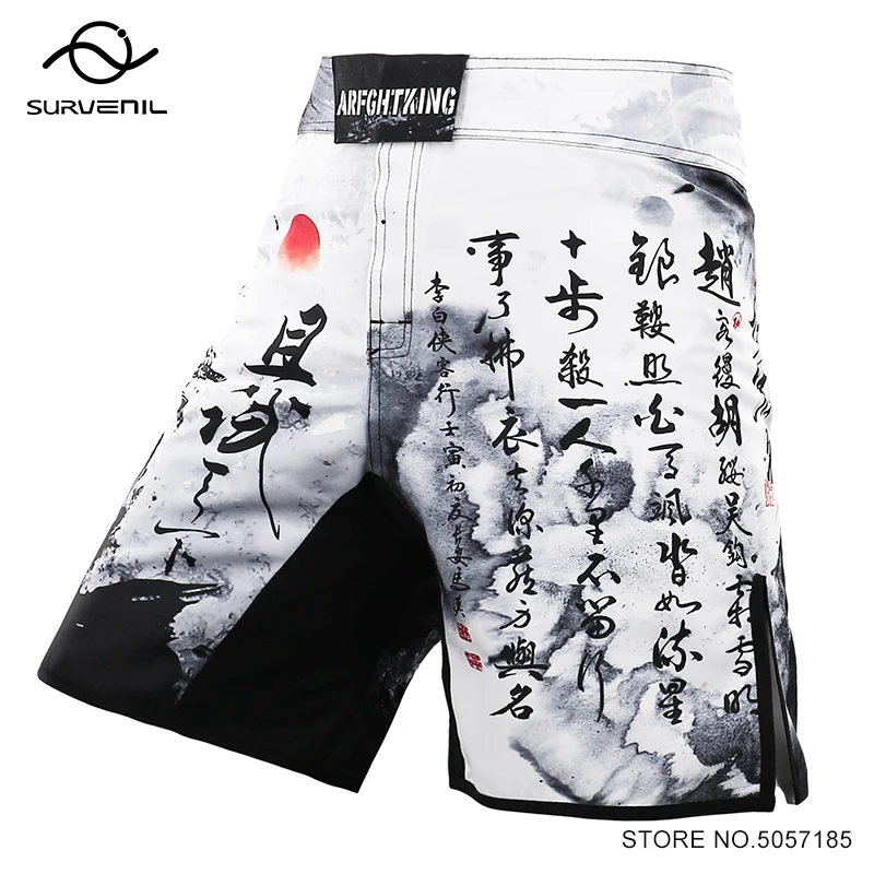 

MMA Shorts Men's Fight Shorts Muay Thai Grappling Pants Martial Arts BJJ Jiu Jitsu Kickboxing Fighting Boxing Training Trunks
