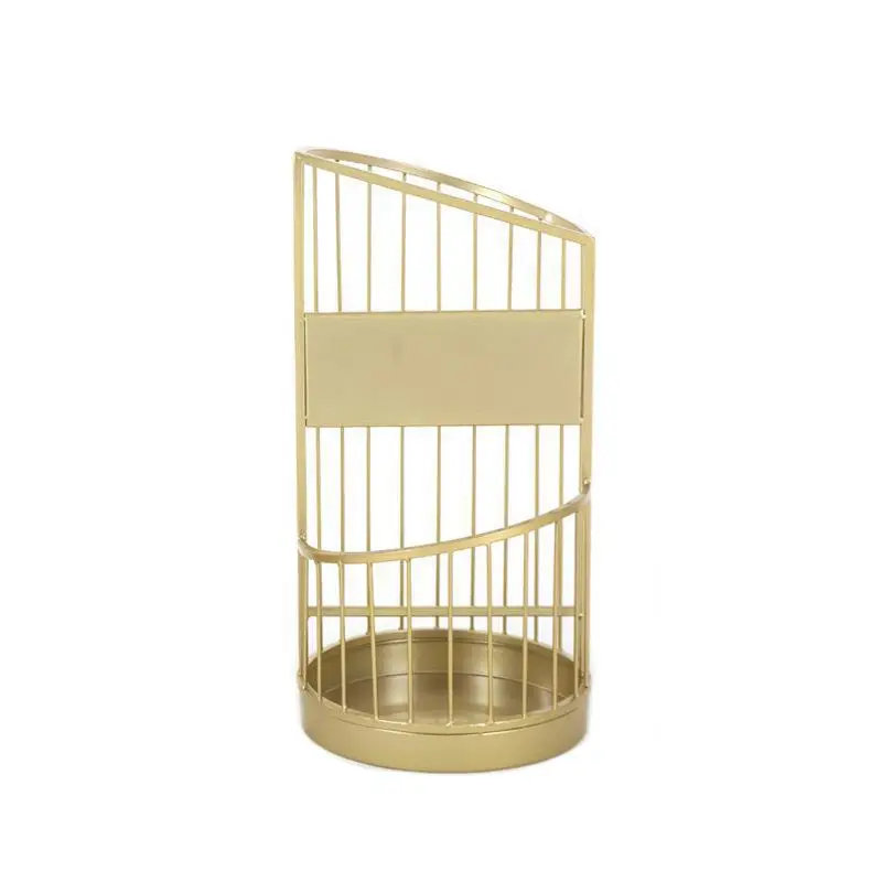 

Household creative storage frame Nordic wrought iron umbrella stand Commercial umbrella tube Light luxury