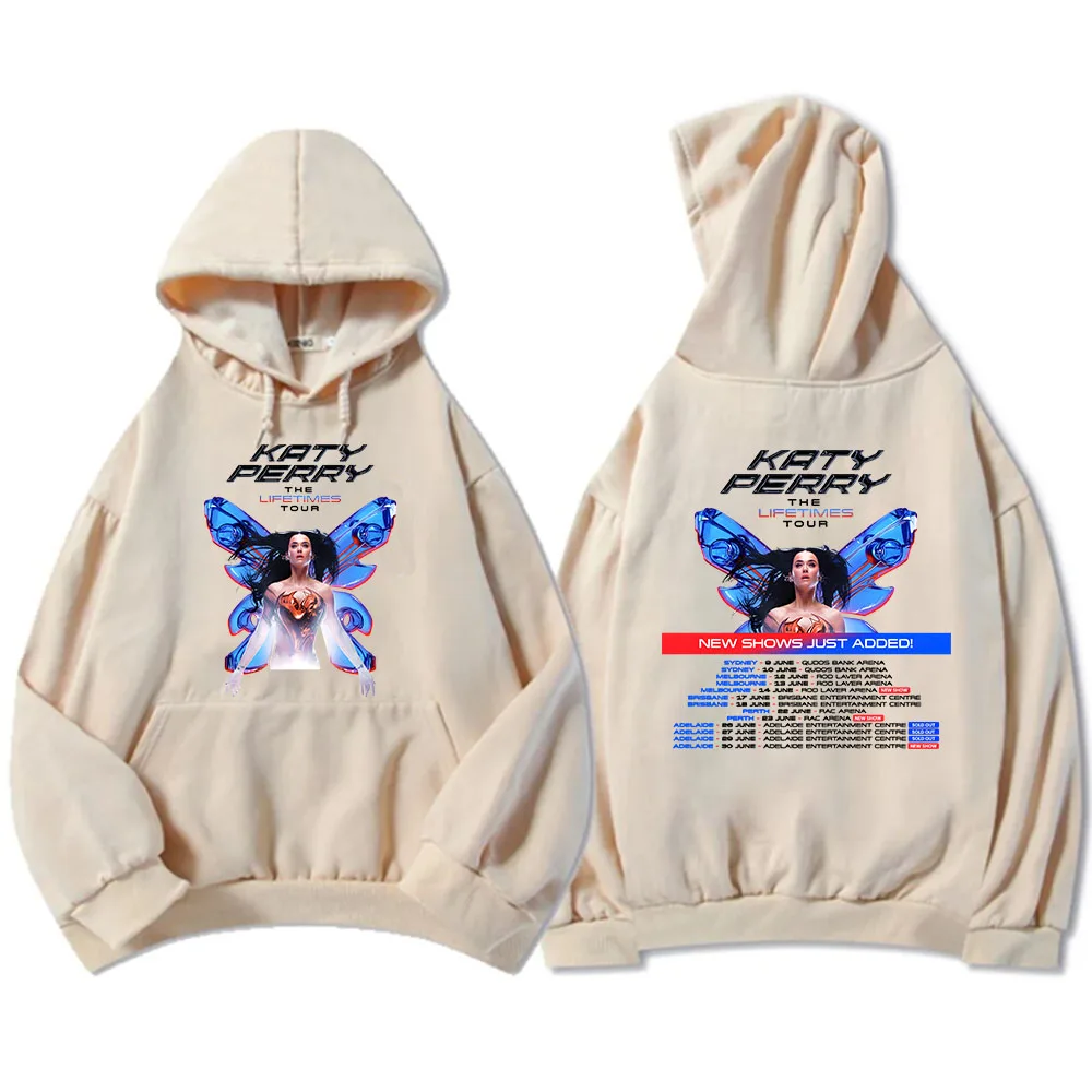 جولة الحياة كاتي بيري جرافيك هوديس أستراليا يونيو 2025 ألبوم 143 بلوزات أحبك بلوفرات غير رسمية للرجال/النساء #6