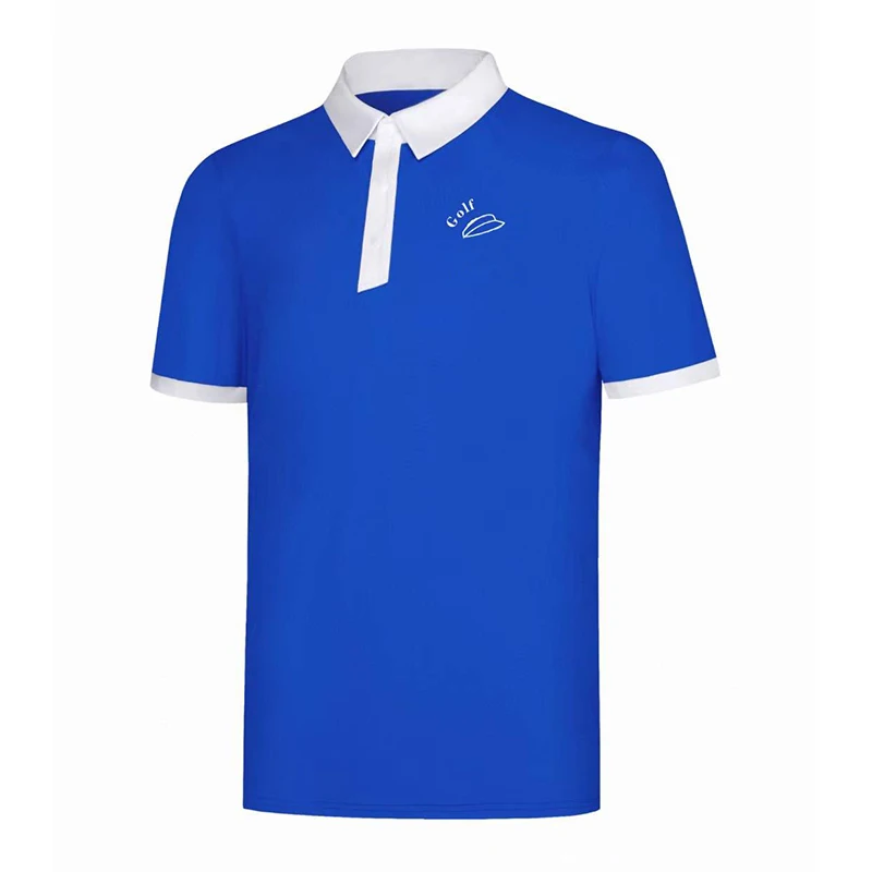 

Men's Summer New Golf Outdoor Sports Shirt Elastic Slim Fit Short Sleeve T-shirt Quick Drying POLO Shirt Versatile No Logo Top