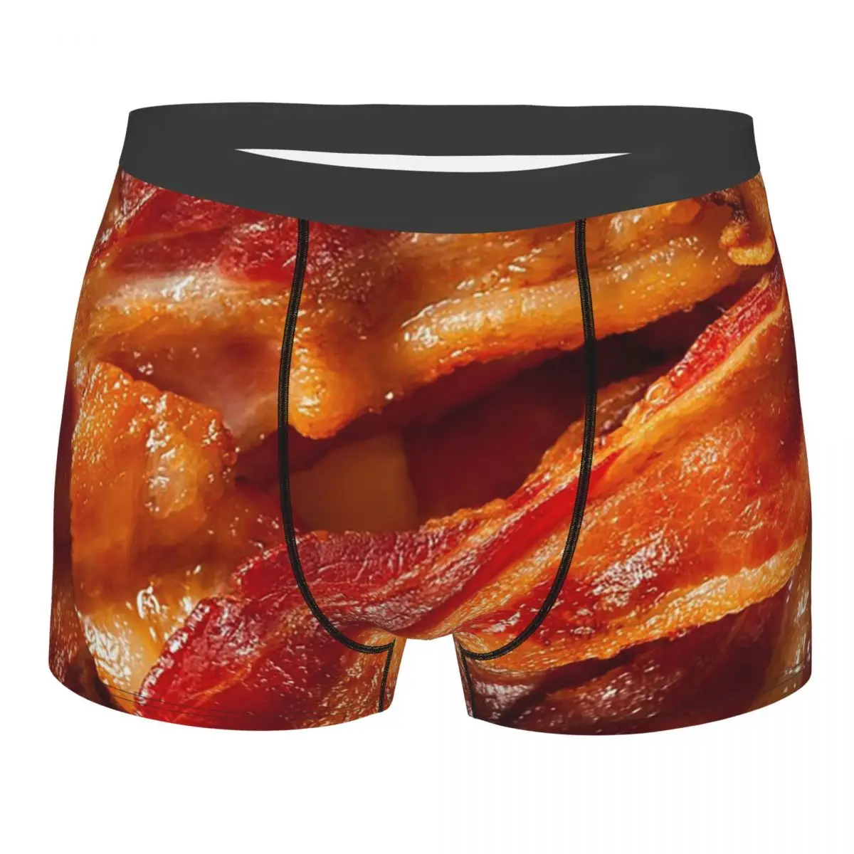 Boxer Underpants Shorts Crispy Bacon Texture Meat Lovers Panties Men Soft Underwear for Homme Man Boyfriend Gifts