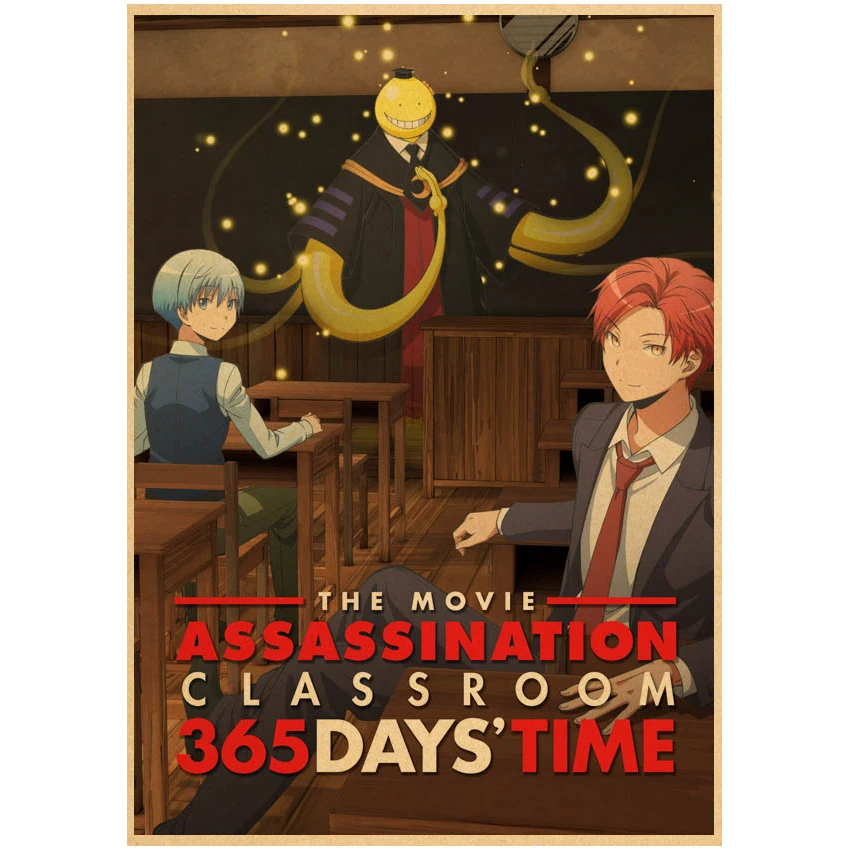 japanese Anime Assassination Classroom Posters Kraft Paper Print Poster Wall Art Decor Modern Home Room Bar Decoration Painting