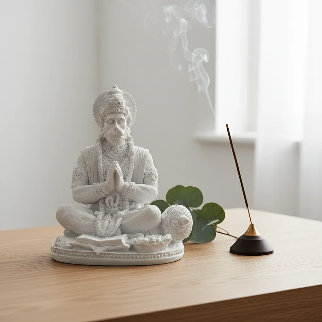 VILEAD Hanuman Buddha Figurine Resin Zen Spiritual Decorative Artistic Statue Home Decor Bedroom Decoration Minimalist Sculpture