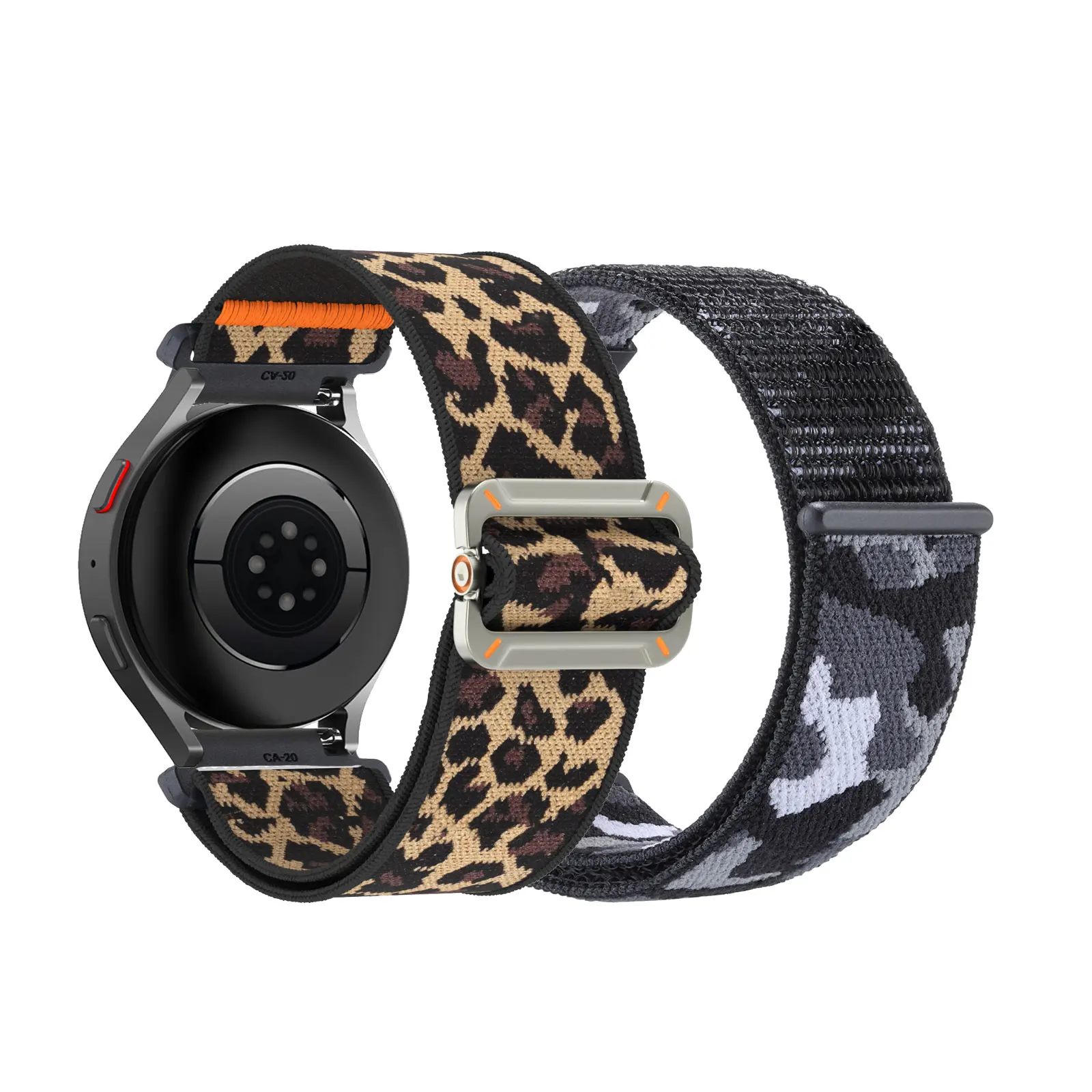 

2pcs Nylon Bands for Samsung Galaxy Watch 5 Pro 45mm/3 41mm/FE 40mm, 6 Classic (43mm/47mm) Band, Elastic Nylon Sports Strap