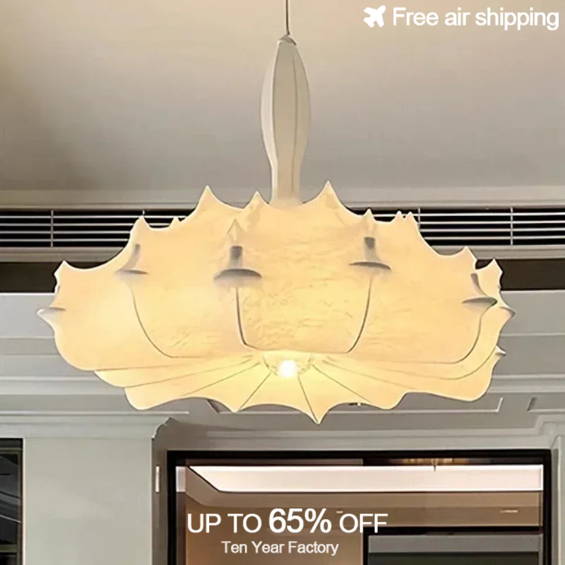 

Modern Wabi Sabi Silk Pendant Light Japanese Style Chandelier for Living Room Dining Room and Bedroom Luxury Designer Ceiling Li