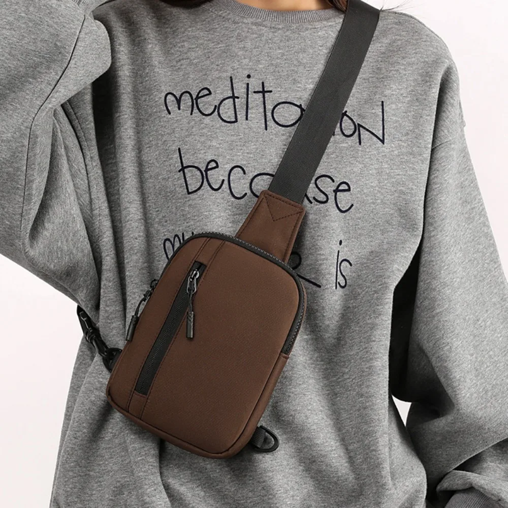 

Casual Fitness Sports Chest Bag Adjustable Strap Coin Purse Male Waist Bag Large Capacity Wallet Shoulder Bag Male