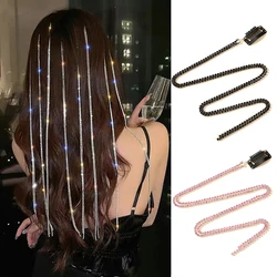 Shiny Chain Hairpins for Women Tassel Hair Clips Barrettes Braided Headband Ponytail Hair Accessories Headwear