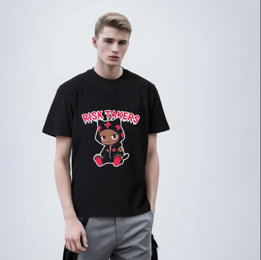 تي شيرت - كاجوال برقبة دائرية من القطن صيفي بأكمام قصيرة للرجال والنساء المراهقين والرجال مطبوع جديد للجنسين #6