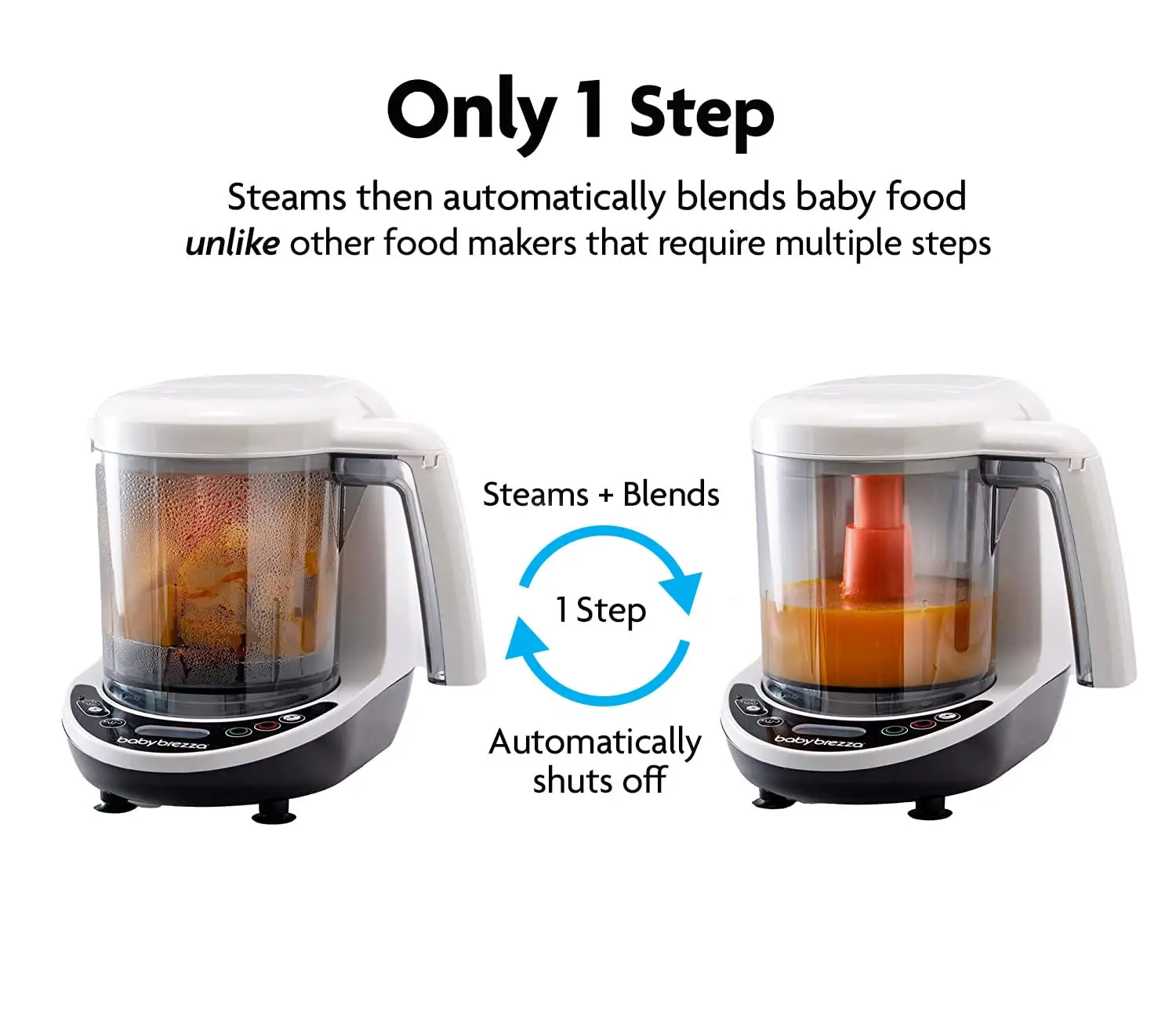 One Step Baby Food Maker Deluxe – Auto shut Off, Dishwasher Safe Cooker and Blender to Steam + Puree Organic Food for Infants