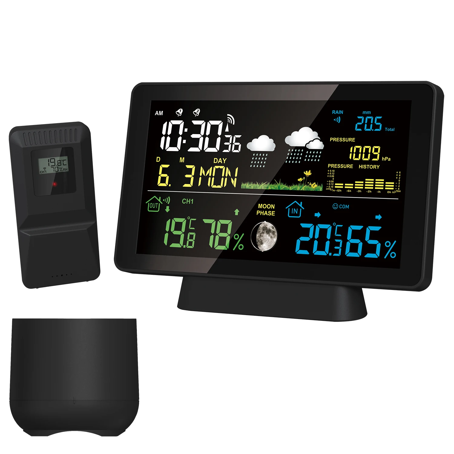 

Weather Station with Rain Gauge, Home Weather Stations Wireless Indoor Outdoor with Rain Gauge, Thermometer , Barometric Pressur