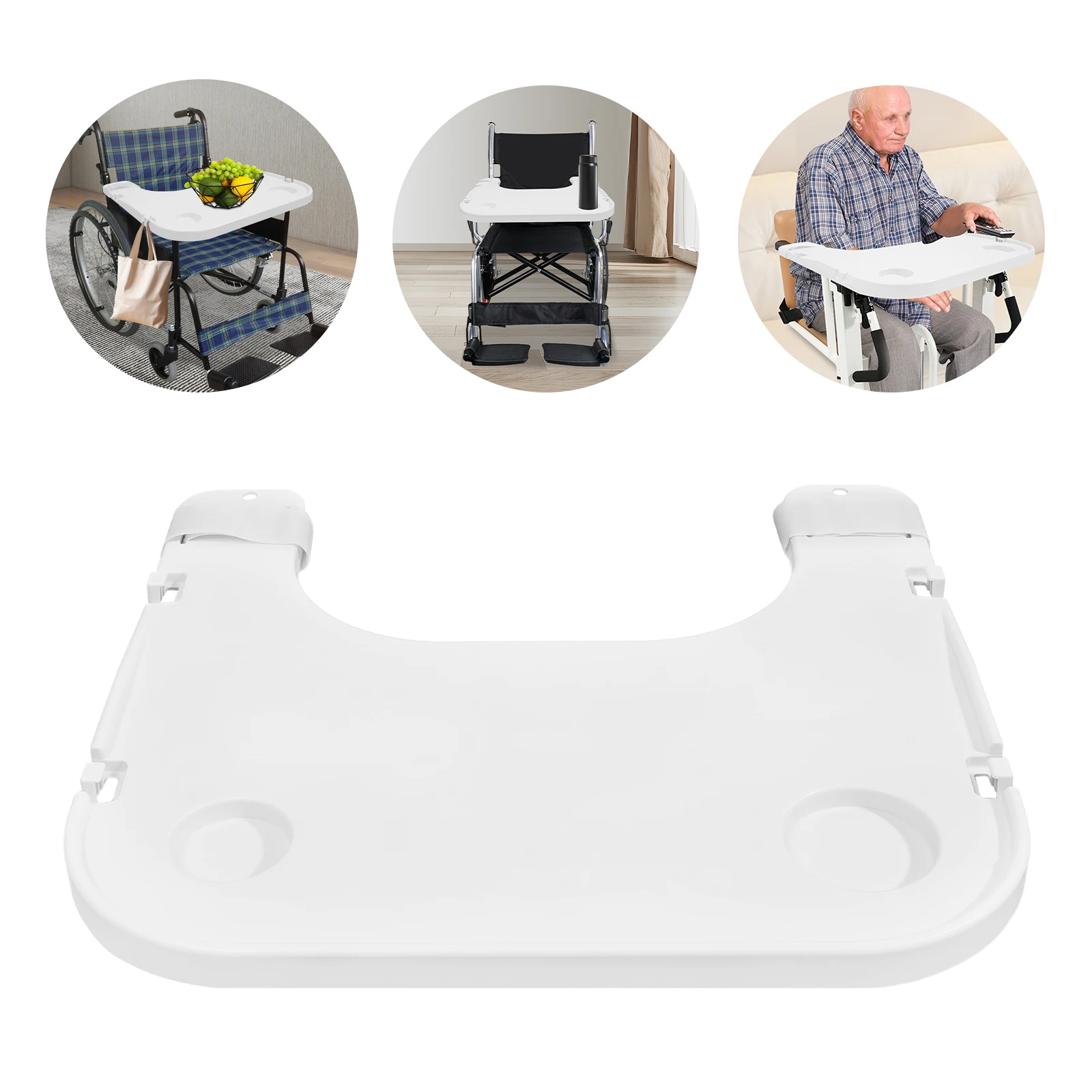 

Hook-type Wheelchair Table Board,White Wheelchair Table, Wheelchair Lap Tray
