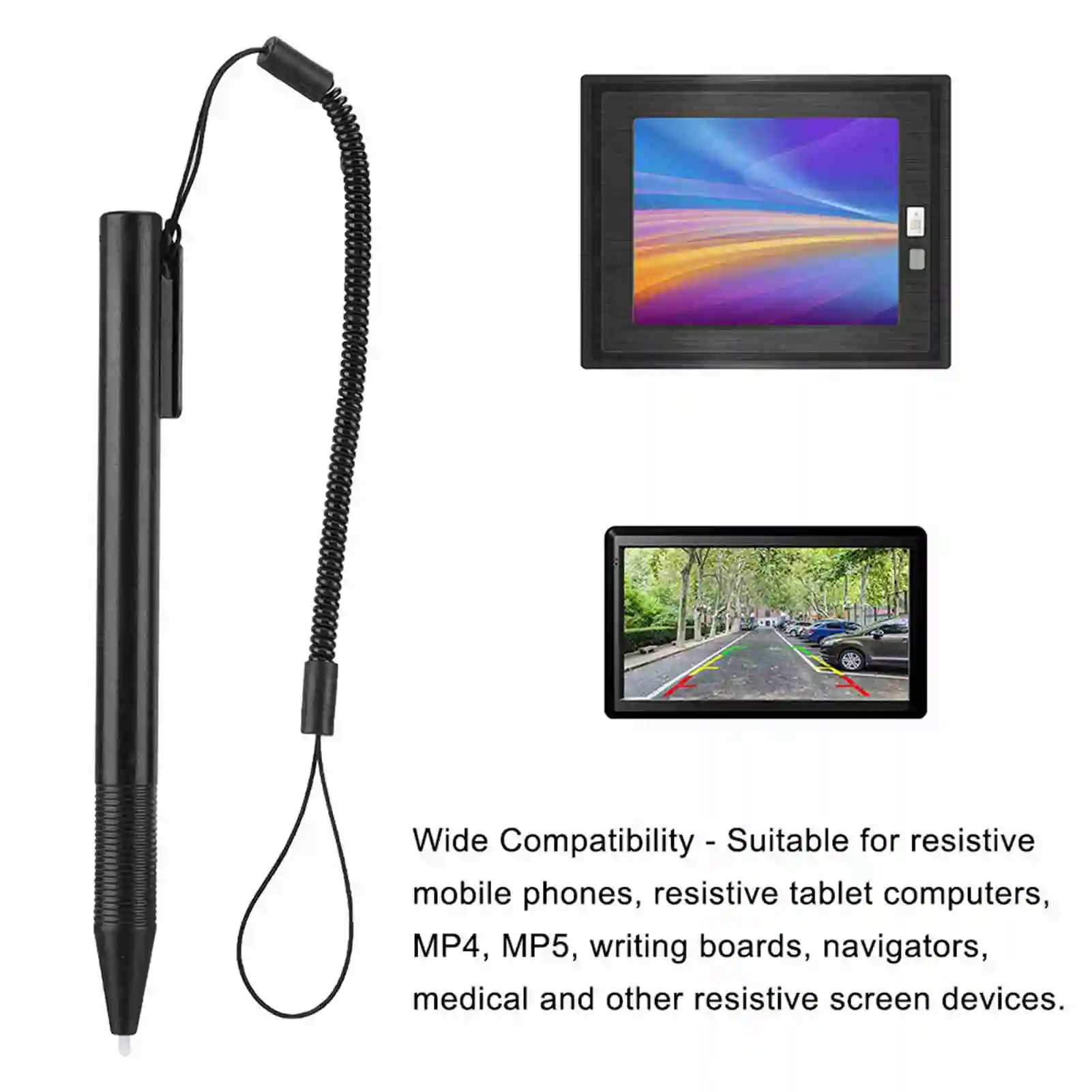 Stylus Touch Pen Resistive Touch Screen Anti scratch Stylus Pen With Spring Rope for POS PDA Navigator